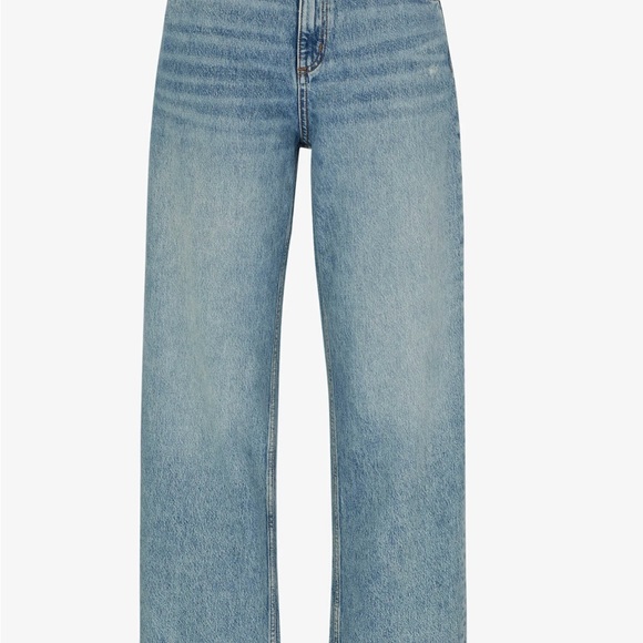 ⭐️⭐️⭐️Sold⭐️⭐️⭐️HUGO BOSS Gisanna Wide Leg Relaxed Fit Jeans Rigid Denim Size 27 - Picture 4 of 10